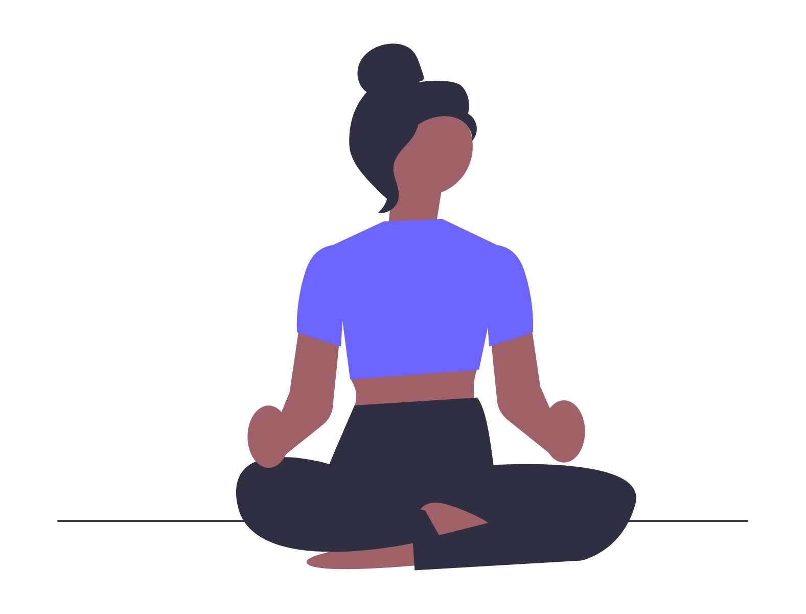 a lady practicing meditation