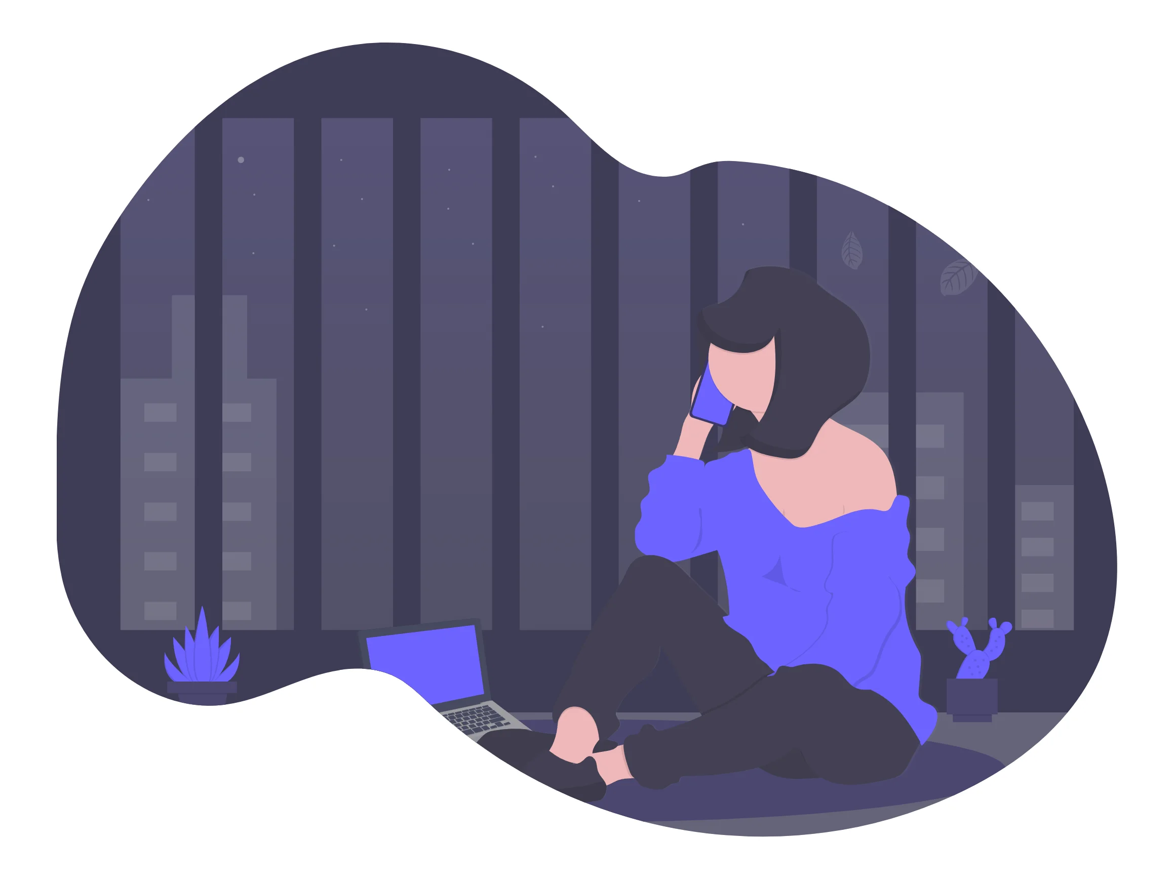 A Person looking at a dark void